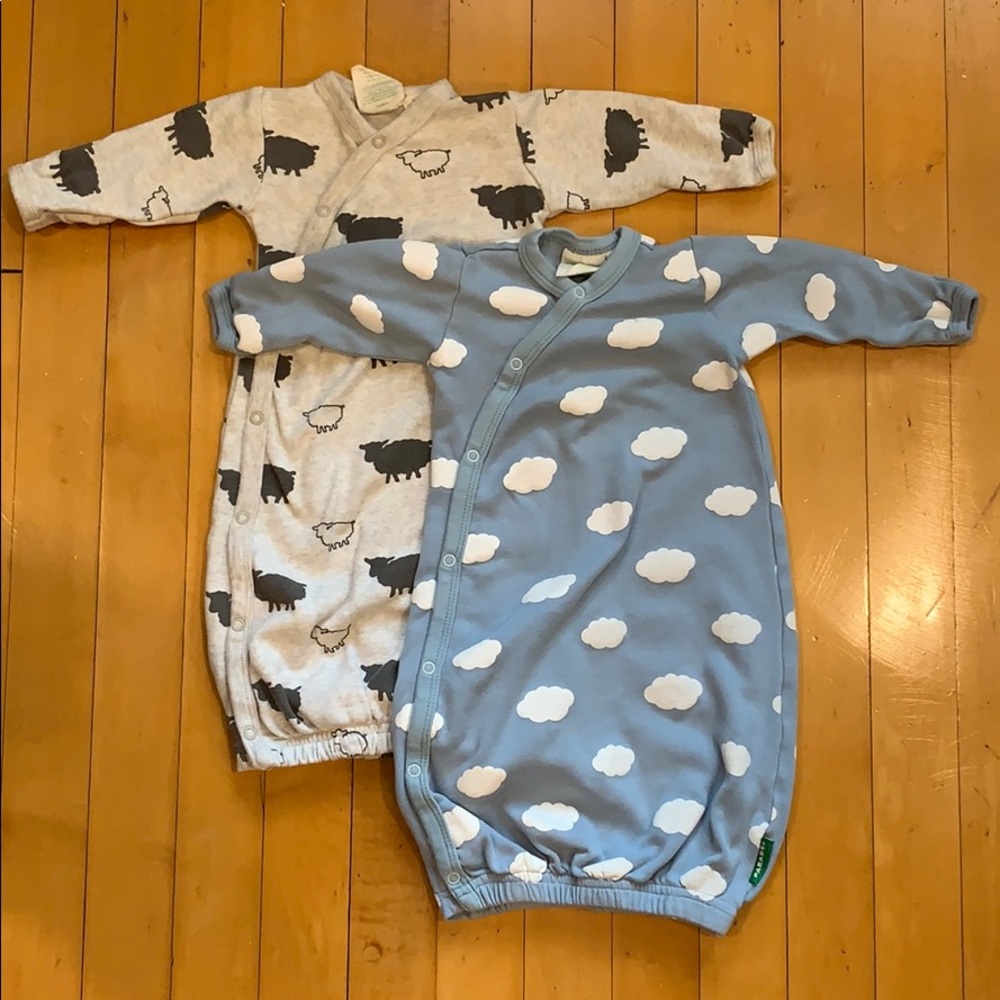 Lot/Bundle - 2 Parade Organics Kimono Gowns - 0-3